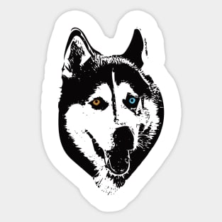 Siberian Husky Face Design Sticker